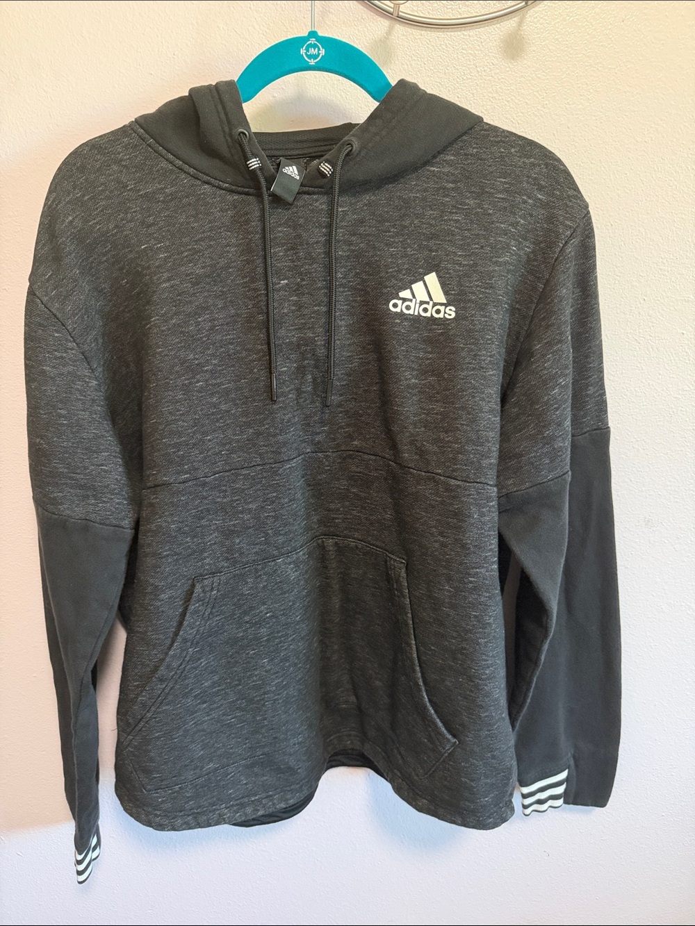 adidas Women's Charcoal Gray Pullover Hoodie